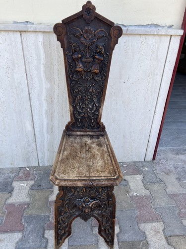 Sedia intagliata fine 800 - intagliata,