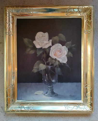 Dipinto olio rose firmato - dipinto,