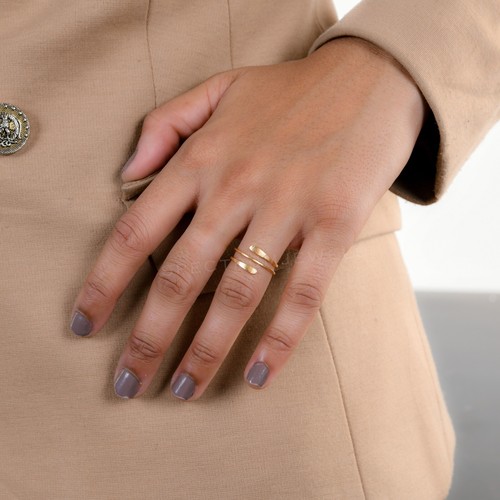 Anello spirale oro - anello, solido