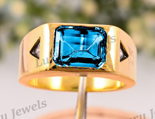 Anello uomo topazio blu - , londra