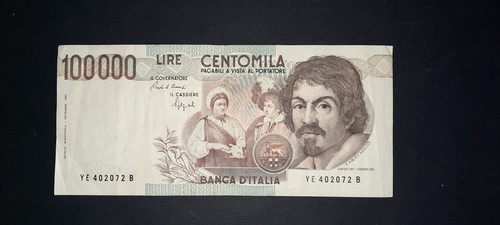 100000 lire caravaggio - , 1°