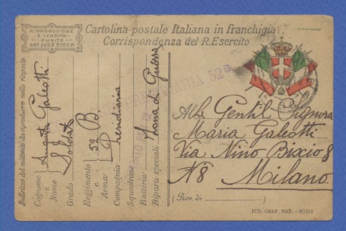 Cartolina postale italiana in - postale,