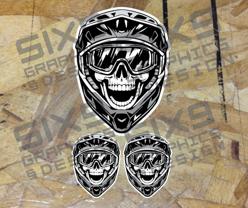 Adesivo mtb skull - adesivo,