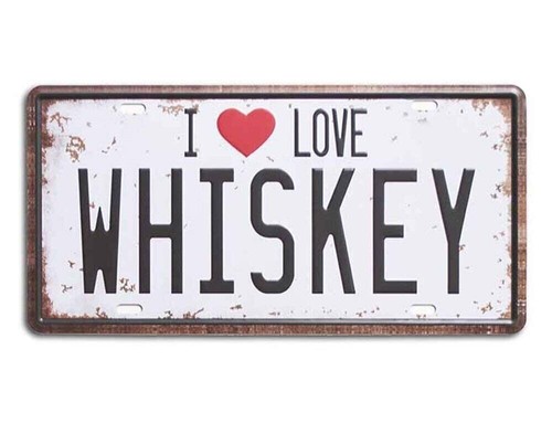 Whiskey piastra poster zincato - piastra,