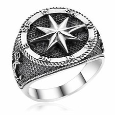Anello uomo bussola materia - anello,