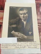 Carlo GALEFFI Baritono foto bianco nero d'epoca con autografo e dedica del 1954