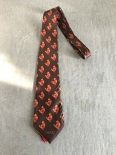 Gucci originale cravatta seta marrone uomo/ man silk tie