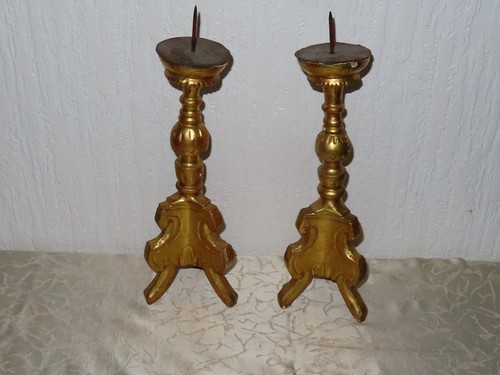 Coppia candelieri legno - coppia, in