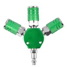 Collettore D'Aria Esagonale In Alluminio A 3 Vie con 3 Pezzi di Raccordo In8931