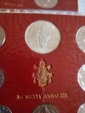 VATICANO ANNO  1975- RARA SERIE DIVISIONALE MONETE CON  500 LIRE ARGENTO -FDC