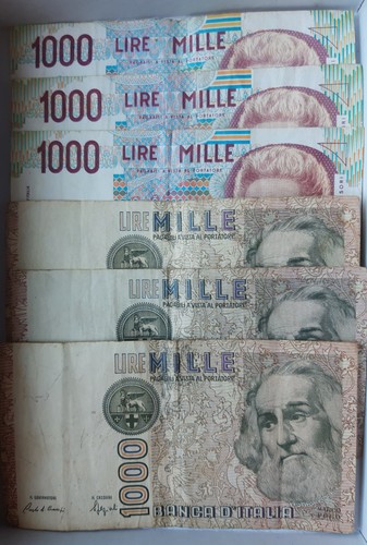 Lotto banconote 1000 - 6,
