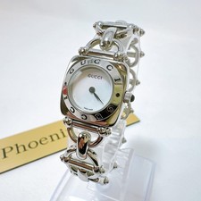 Orologio da donna Gucci 6400L Horsebit quadrante bianco argento quarzo