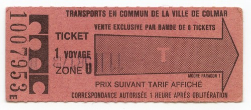 Ancien ticket bus - ticket,