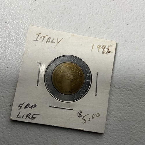1995 italy 500 lire bimetallic - italy,