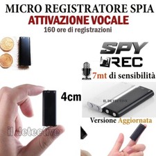 MICRO MINI REGISTRATORE VOCALE AUDIO SPY SPIA  VOICE RECORDER AMBIENTALE  USB