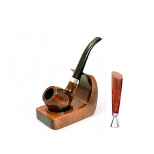 Mini pipa piccola in legno per tabacco da fumo con supporto e manomissione