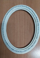 Cornice IN LEGNO MDF OVALE 050MO ARGENTO FOGLIA +TRECCIA largh.3 H.2.7 BATT.1 CM