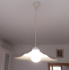 Lampadario a sospensione moderno con Piatto Vetro Opalescente.   R