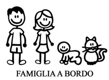 FAMILY VINYL STICKER ON BOARD
