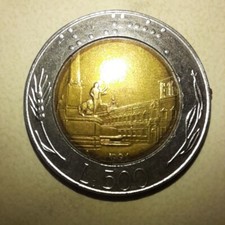 moneta 500 lire bimetallica