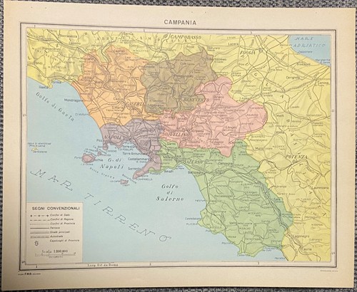 Campania cartina geografica - campania,