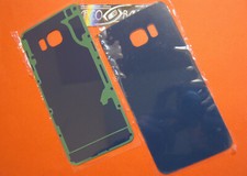 VETRO POSTERIORE+BIADESIVO per SAMSUNG GALAXY S6 EDGE PLUS SM-G928 BLU BACK