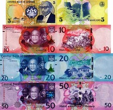 LESOTHO - Lotto 4 banconote