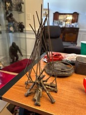 Metal Folk art burning fire