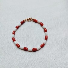 Bracciale corallo rosso bianco