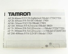 Manuale istruzioni Tamron AF