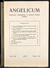 ANGELICUM - FASC 3-4, VOL 49 -