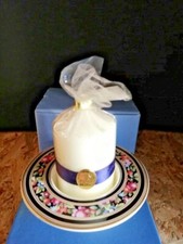 Wedgwood Bone China Set 2 Candle holder Portacandela Porcellana Clio 