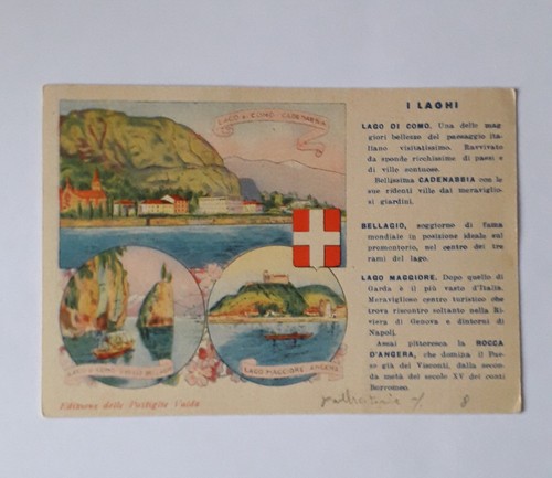 Cartolina illustrata laghi - cartolina,