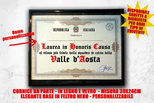 Laurea quadro tifoso calcio