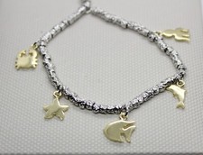 BRACCIALE DODO STYLE LINEA MARE ARGENTO CHARMS DORATI CM 18 EXPLOIT