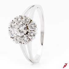 Anello 750/18K Oro Bianco 9