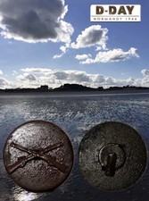 Originale WW2 US. COLLARE DISCO reliquia da EXIT2- UTAH BEACH,D-Day-Normandia