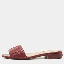 Sandali Fendi Borgogna FF in