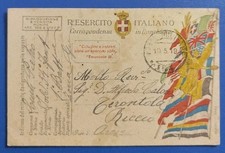 1919 cartolina in franchigia FF.AA. - timbro Posta Militare 154