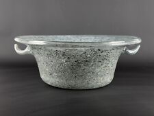 Vaso Centrotavola In Vetro Soffiato 40cm Con Anse A Punta Design Anni ‘70