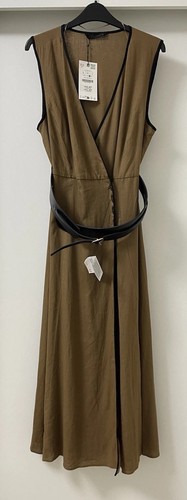 Abito midi zara marrone - midi,