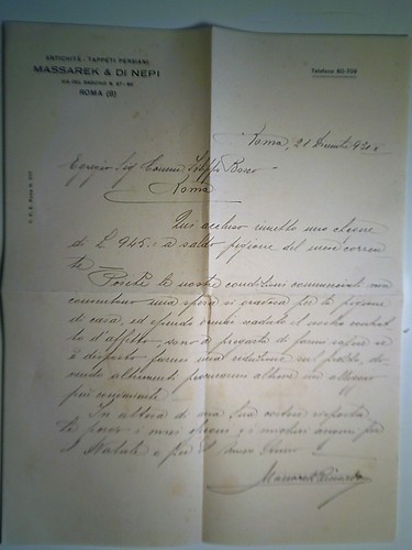 Lettera antichita tappeti - "antichita',
