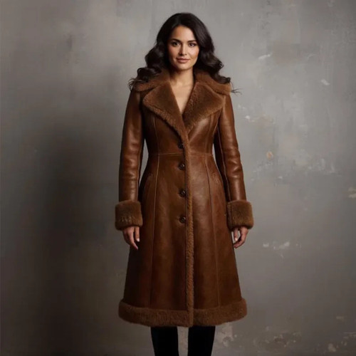 Cappotto donna pelle - pelle, fatto