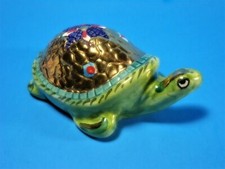 Statuina Tartaruga Porcellana Italia Firmata Roma Maioliche Pinturicchio Dipinta A Mano