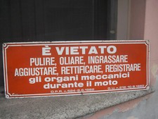 VECCHIA TARGA CARTELLO IN LATTA DA OFFICINA MECCANICA anni '80 - misure 70x25