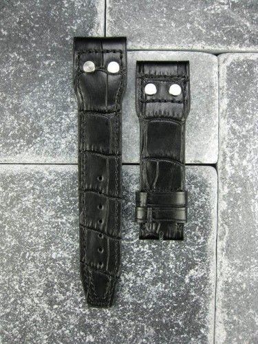 Iwc 20mm nero pelle - iwc, cinturino