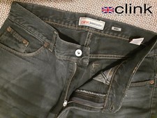 JEANS Originale " CLINK LONDON " UOMO DENIM NERO ZAMPA VINTAGE W.33
