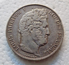 FRANCIA 5 FRANCHI 1844 ZECCA "W" ARGENTO 900/1000 LUIGI FILIPPO (1830-1848)