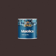 King Smalto Sopraffino a Solvente MAIOLICA, per ambienti-343 TESTA DI MORO 750ml