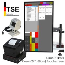 LUSSO TSE CASSA 27" 68cm MONITOR TOUCHSCREEN POS PC WINDOWS 11 VENDITA AL DETTAGLIO KA23